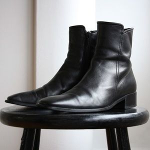 1990’s Browns Couture Black Leather Ankle Boot